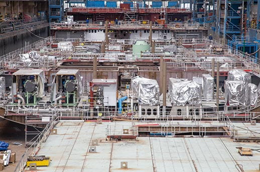 Building Dock I at Meyer Werft